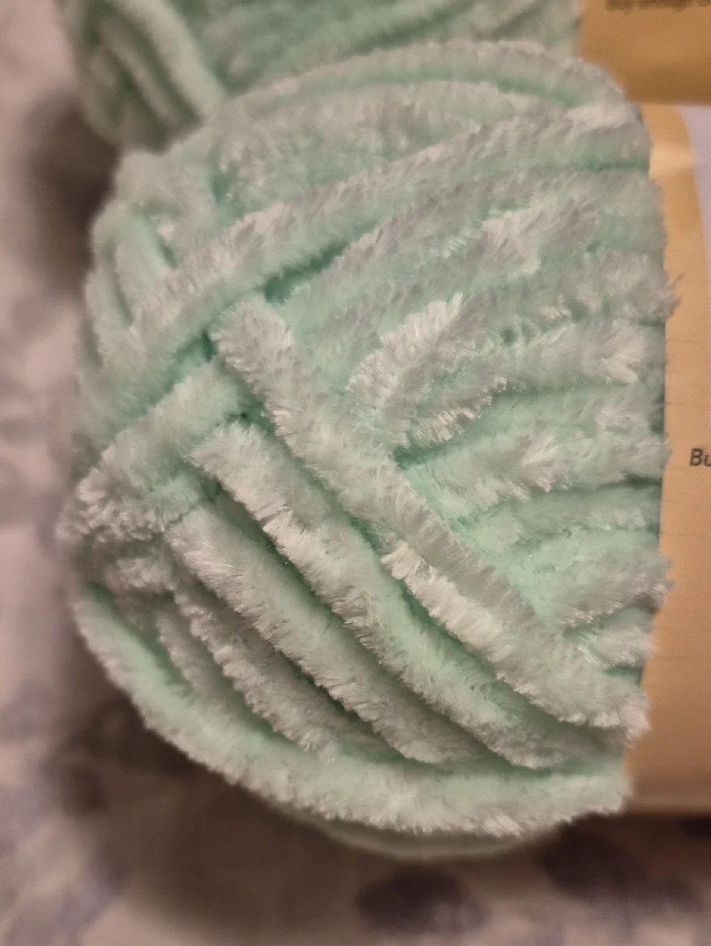 Premier Just Chenille Plush Yarn in Mint Green - 2 Skeins